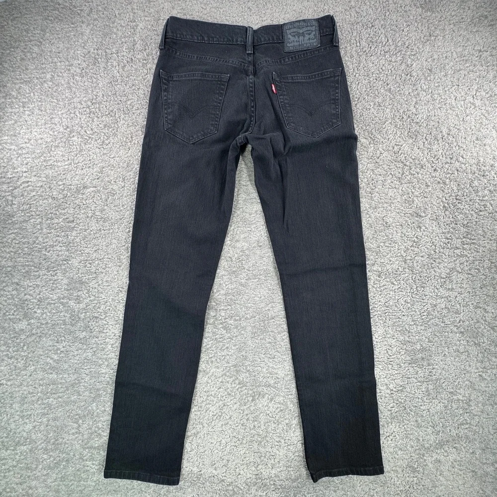 Levis 511 Slim Fit Black Jeans Mens 29x32 04511-4406 Dark Wash Denim Pants